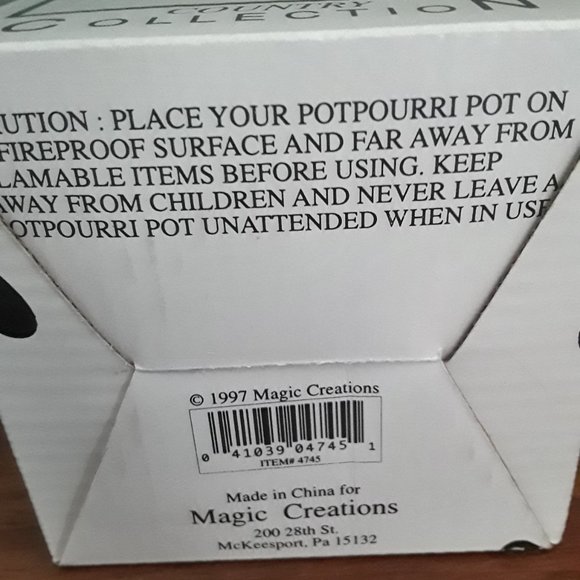 Vintage Ceramic Cow Potpourri Pot - Country Collection 1997 - NIB - Picture 6 of 7